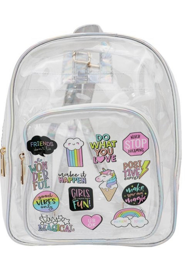 CLEAR PATCHES BACK PACK