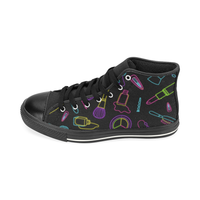 NEON DOODLE HIGH-TOP GIRLS' SNEAKERS (sz 6-12)