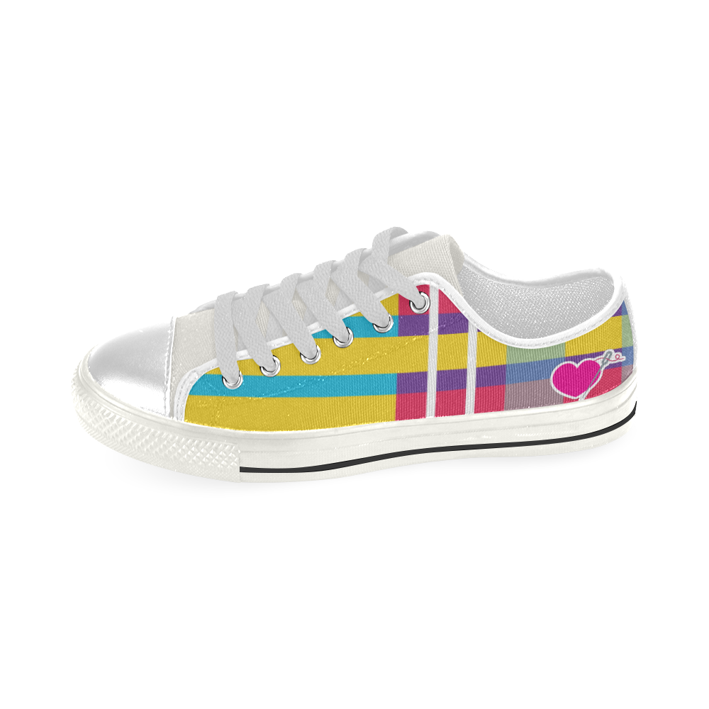MERRY PLAID TOP CANVAS GIRLS' SNEAKERS
