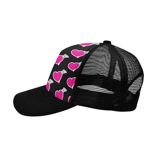 BLACK HEART & NEEDLE TRUCKER HAT