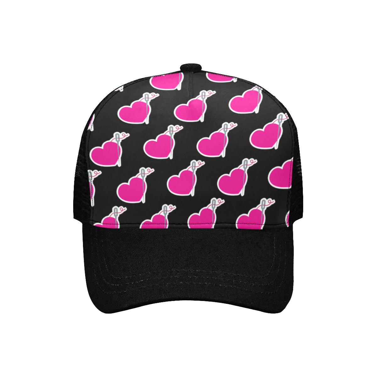 BLACK HEART & NEEDLE TRUCKER HAT