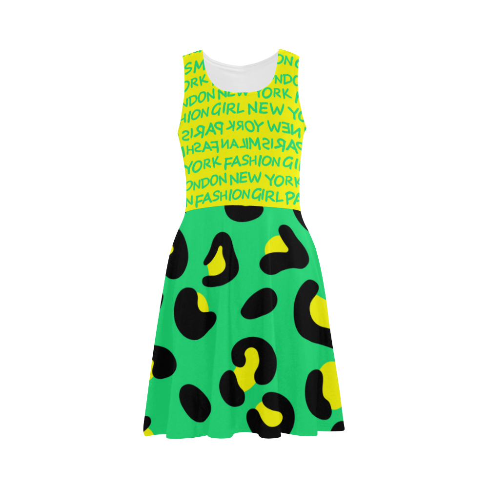 FASHION GIRL YELLOW GRAFFITI FASHION SUNDRESS