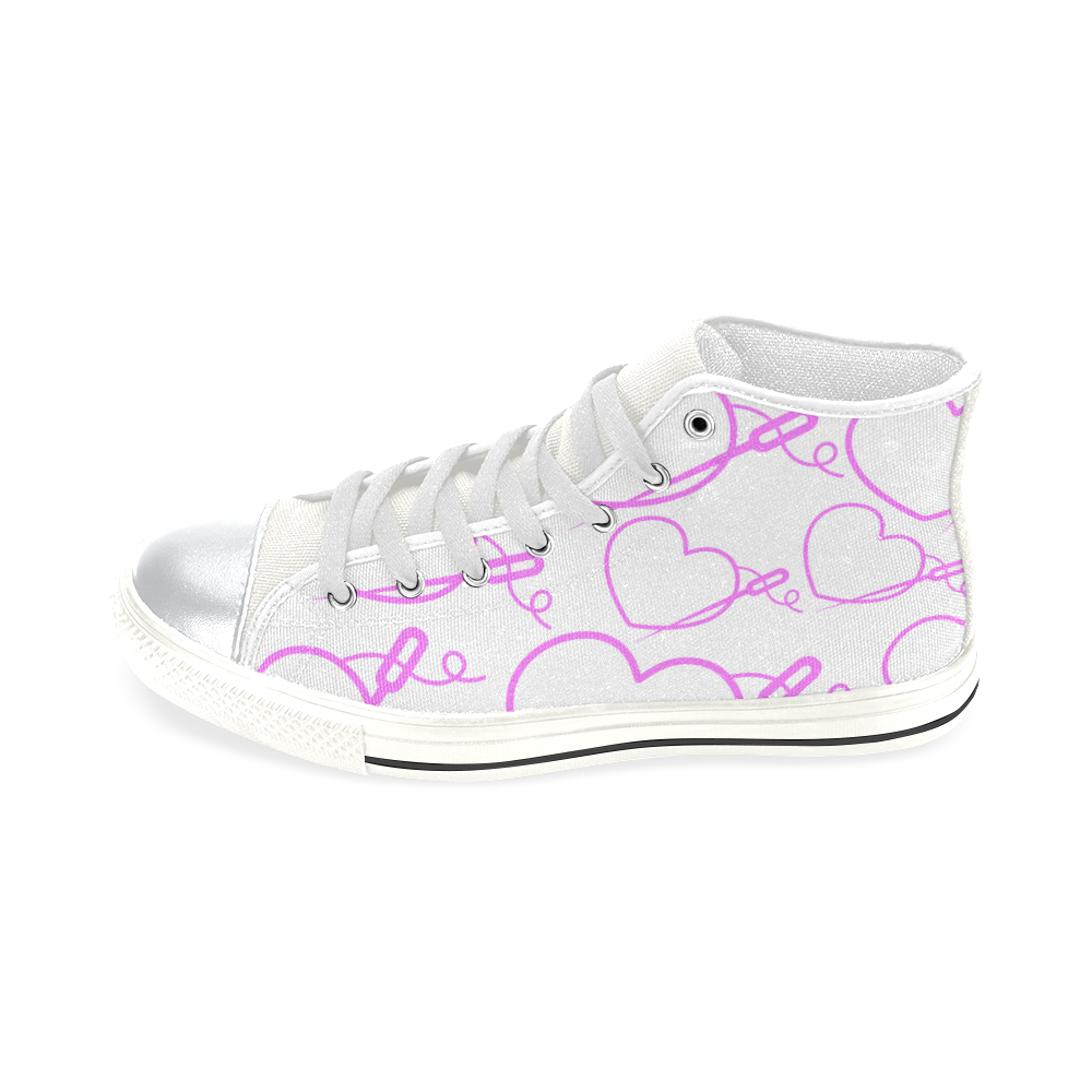 HEART & NEEDLE LITE HIGH TOP CANVAS GIRLS' SNEAKERS