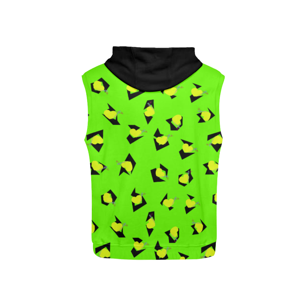 TOTALLY 80s KIDS SLEEVELESS HOODIE - GREEN