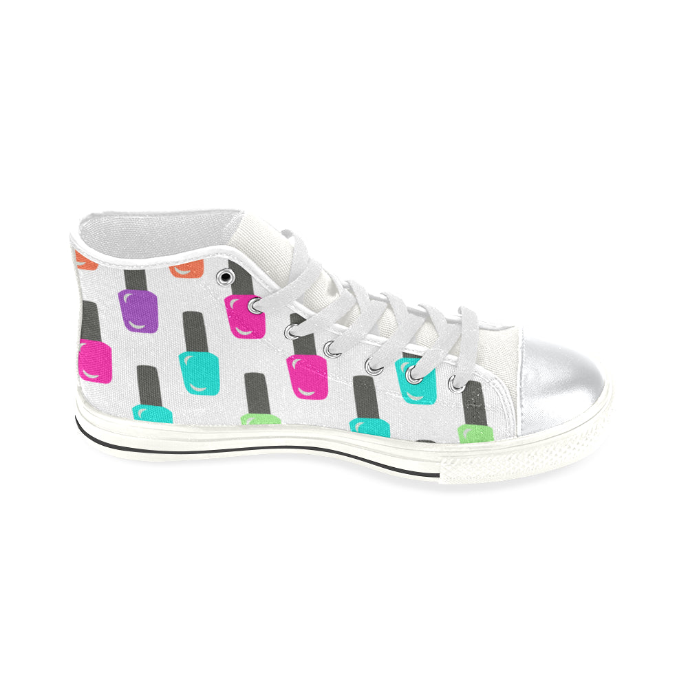 SO POLISHED HIGH TOP CANVAS GIRLS' SNEAKERS
