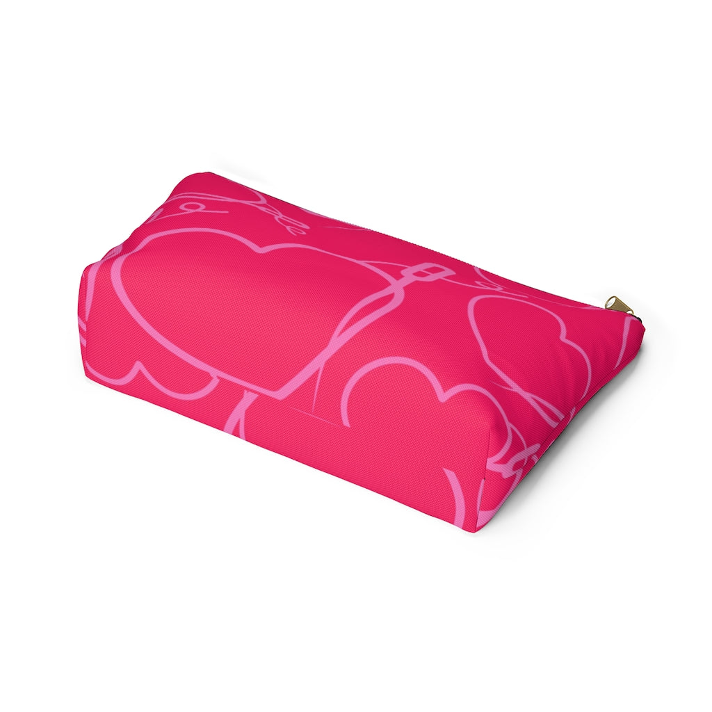 HEART AND NEEDLE MAKEUP POUCH