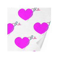 HEART AND NEEDLE WRAPPING PAPER