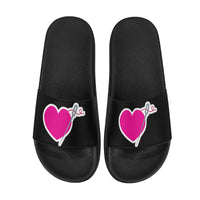 HEART AND NEEDLE SLIDE SANDALS- 7 COLORS
