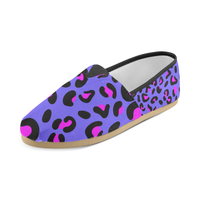 PURPLE LEOPARD CASUAL SLIP ON CANVAS SHOE (sz 4.5-14)