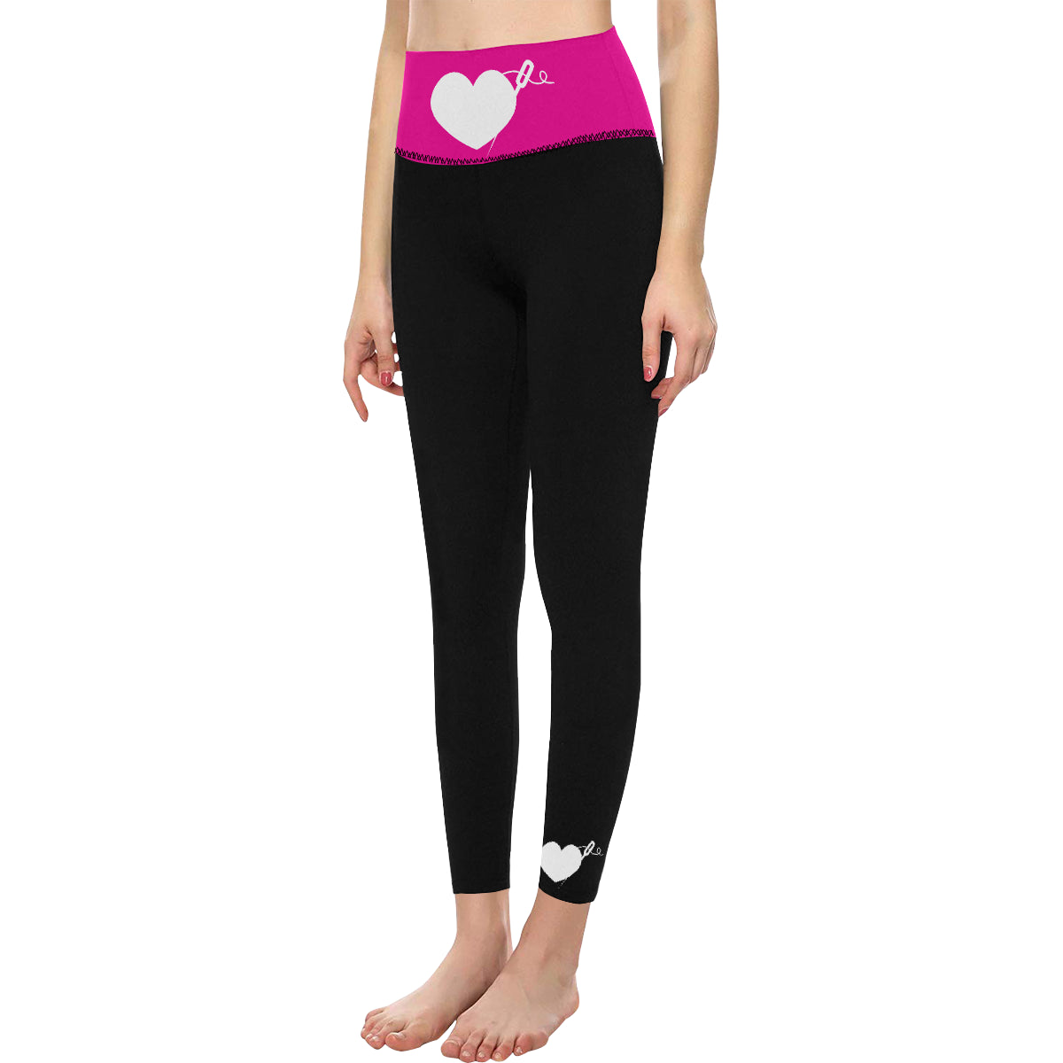 HIGH WAIST YOGA LEGGINGS - PINK