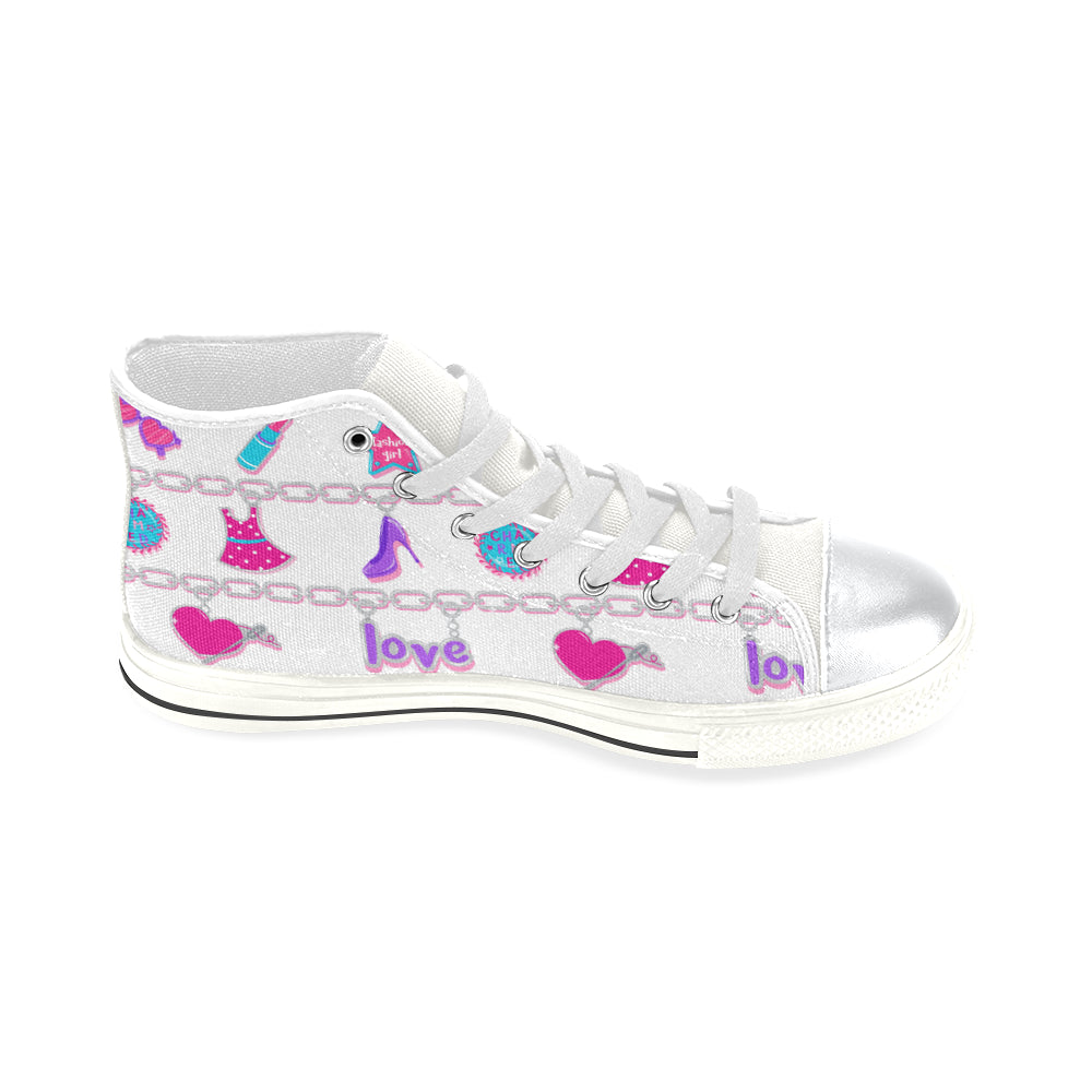 CHARMED HIGH TOP CANVAS GIRLS' SNEAKERS