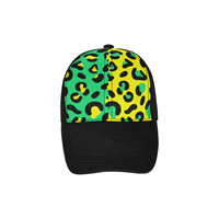 YELLOW AND GREEN LEOPARD MIXIE DAD CAP
