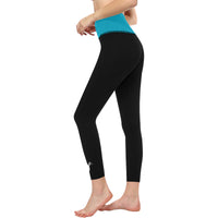 HIGH WAIST YOGA LEGGINGS - TEAL