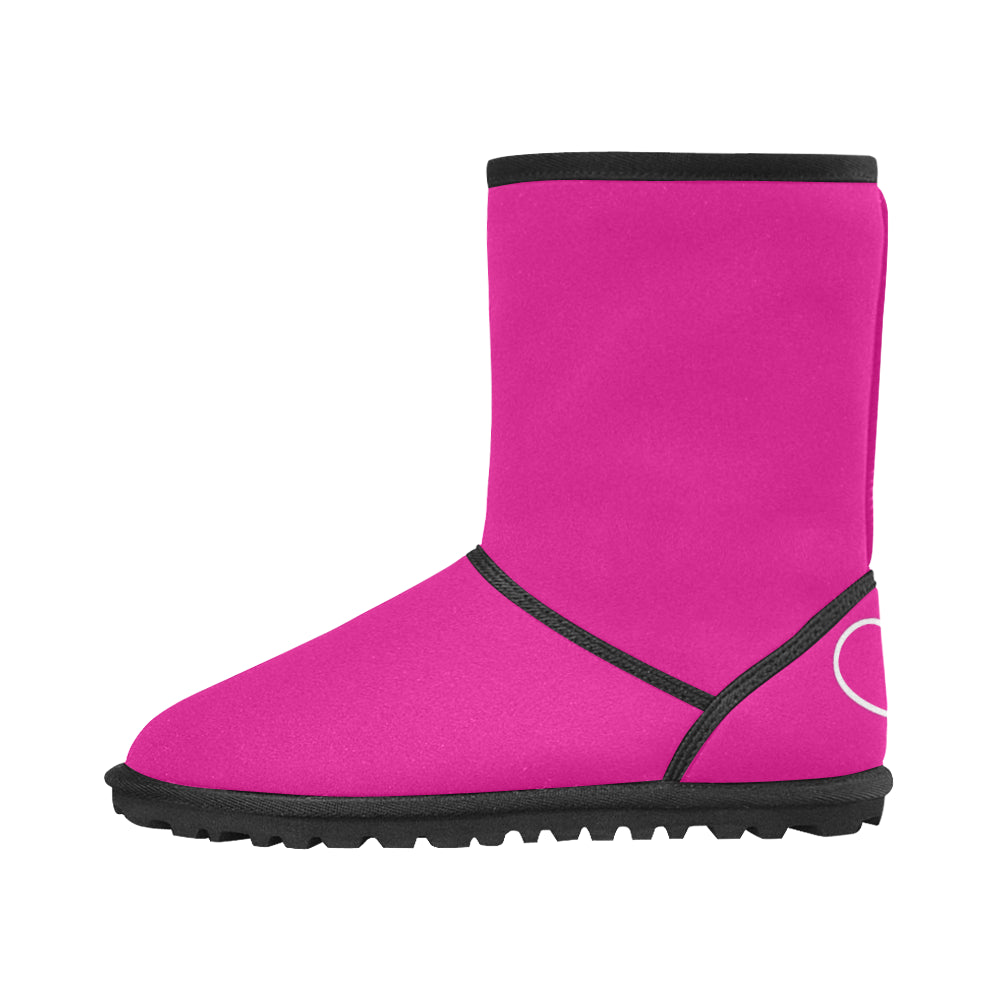 WARM & FUZZY HEART AND NEEDLE KIDS' SNOW BOOT - pink