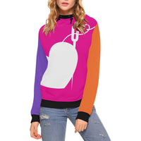 HIGH NECK COLOR BLOCK HOODIE