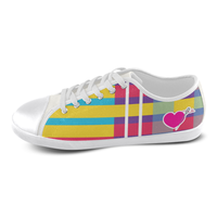 MERRY PLAID LOW TOP CANVAS GIRLS' SNEAKERS (sz 6-12)