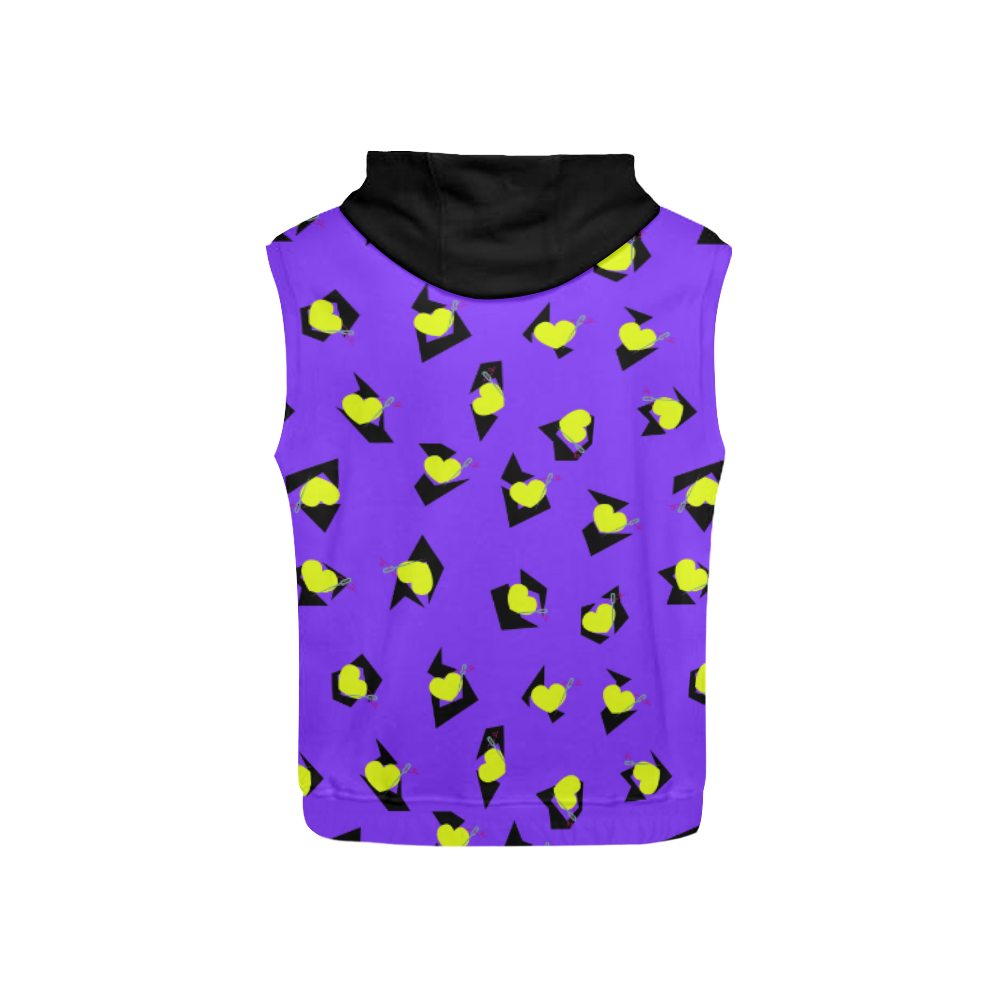 TOTALLY 80s KIDS SLEEVELESS HOODIE - PURPLE