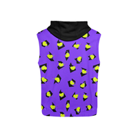 TOTALLY 80s KIDS SLEEVELESS HOODIE - PURPLE