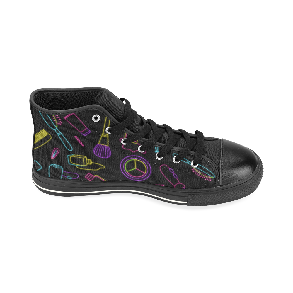NEON DOODLE HIGH-TOP GIRLS' SNEAKERS (sz 6-12)