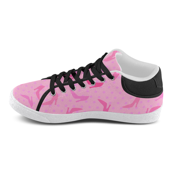 ON WEDNESDAYS WE WEAR PINK MID TOP CANVAS GIRLS' SNEAKERS (sz 5-11)