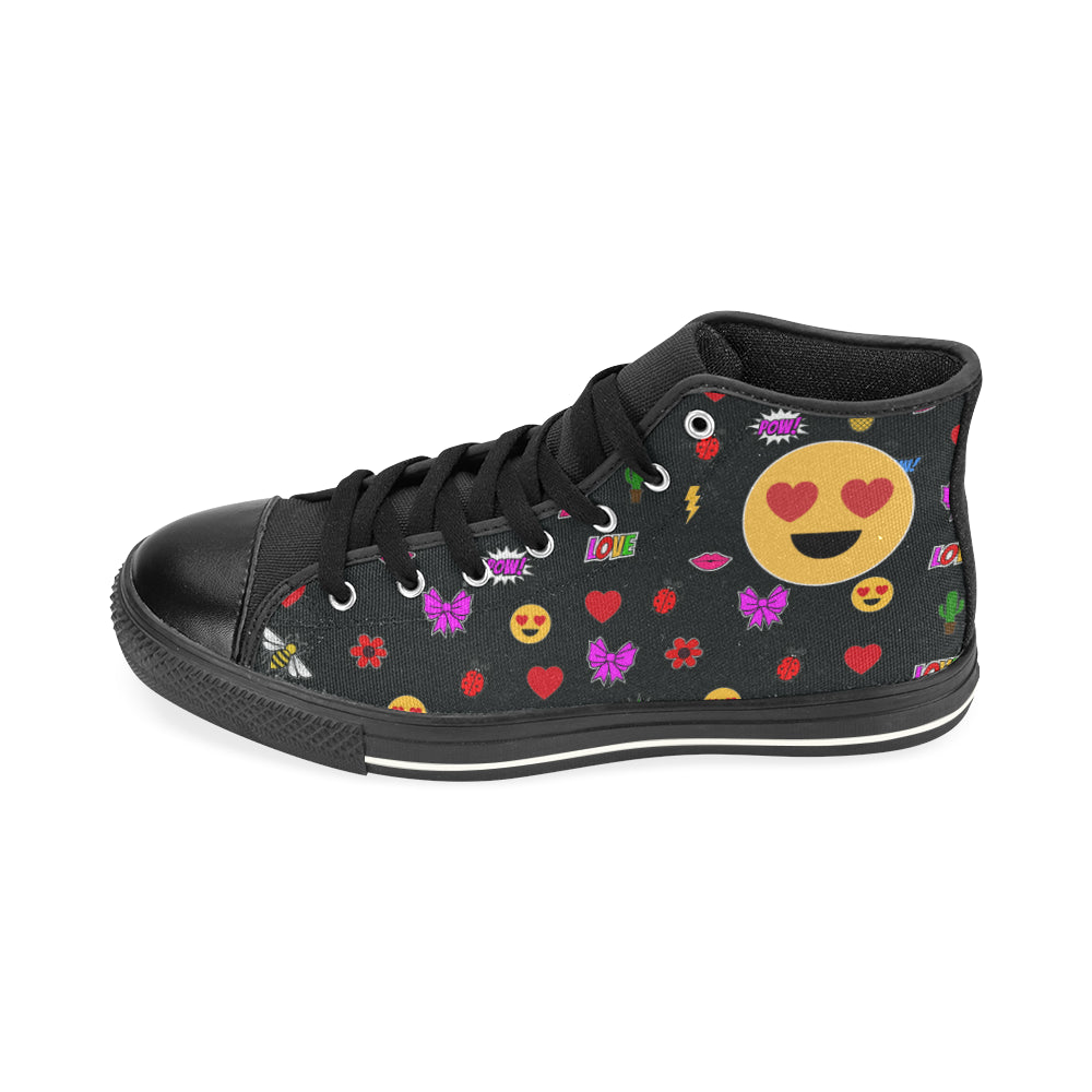 EMOJI PATCHES  HIGH TOP CANVAS GIRLS' SNEAKERS