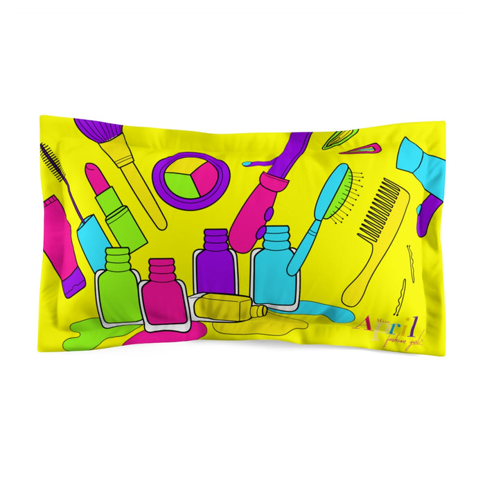 BEAUTY MASH UP NEON DOODLE Microfiber Pillow Sham