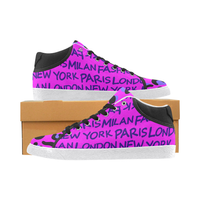 FASHION GIRL GRAFFITI MID TOP CANVAS GIRLS' SNEAKERS (sz 5-11)