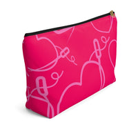 HEART AND NEEDLE MAKEUP POUCH