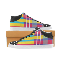MERRY PLAID MIXIE MID TOP CANVAS GIRLS' SNEAKERS (sz 5-11)