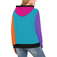 HIGH NECK COLOR BLOCK HOODIE