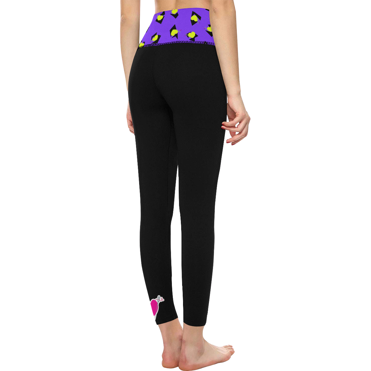 TOTALLY 80S PURPLE HIGH WAIST YOGA LEGGINGS