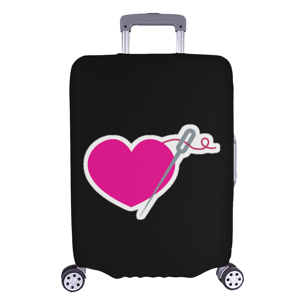 HEART AND NEEDLE EMBLEM LUGGAGE COVER - LARGE