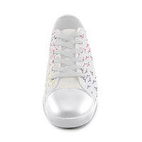 RAINBOW HANGERS LOW TOP CANVAS GIRLS' SNEAKERS (sz 5-12)