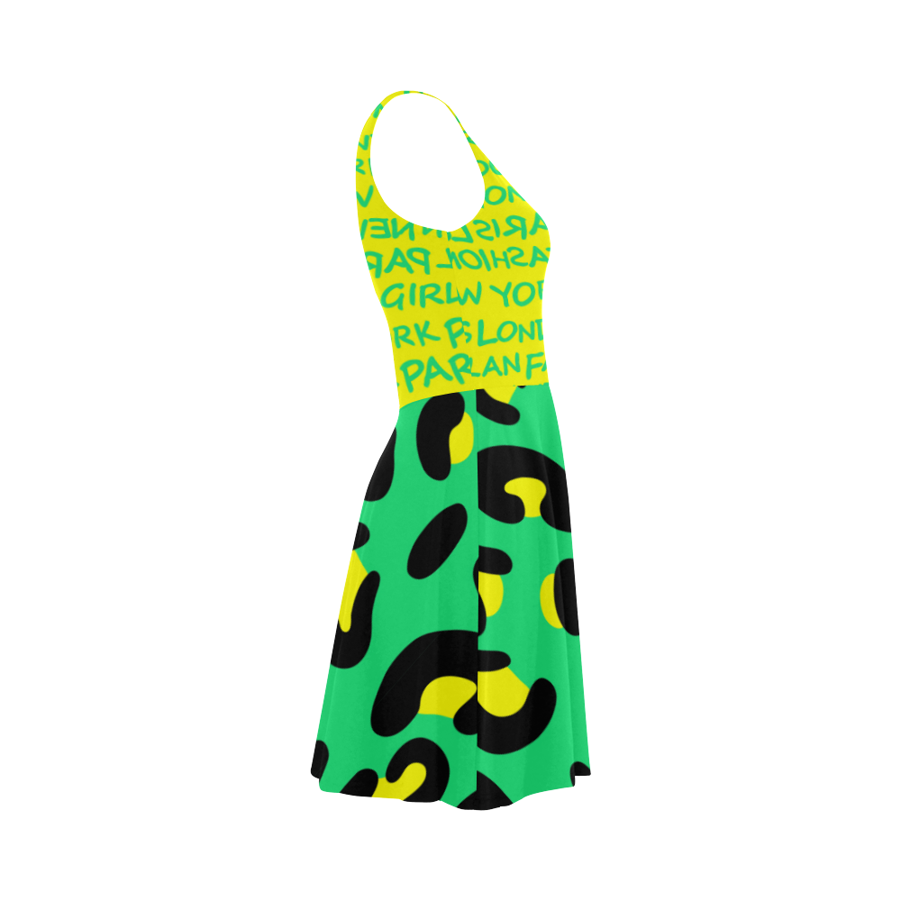 FASHION GIRL YELLOW GRAFFITI FASHION SUNDRESS