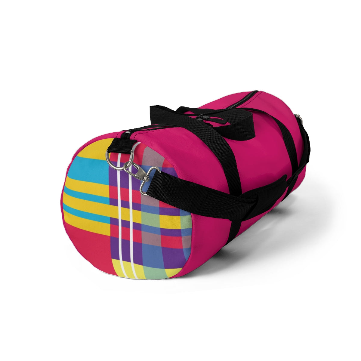 MERRY PLAID Duffel Bag (pink)