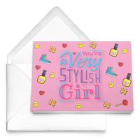 YOU'RE A VERY STYLISH GIRL NOTE CARD