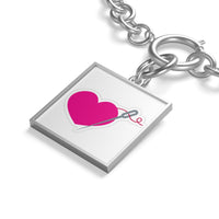 MISS APRIL HEART & NEEDLE Chunky Chain Bracelet