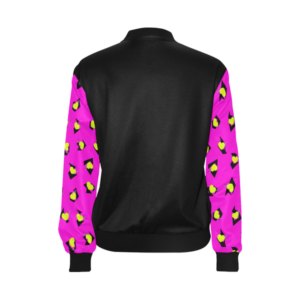TOTALLY 80'S PINK LIGHTWEIGHT BOMBER JACKET