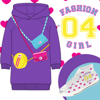 HIGH TOP CANVAS SNEAKERS AND HOODIE DRESS