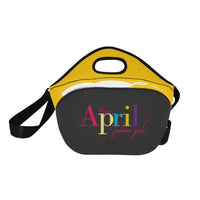 HEART AND NEEDLE NEOPRENE LUNCH TOTE WITH STRAP (5 COLORS)