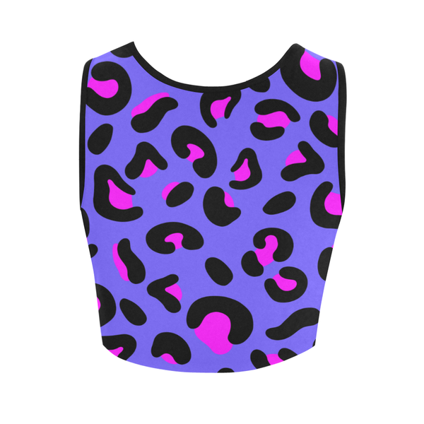 PINK LEOPARD FITNESS CROP TOP