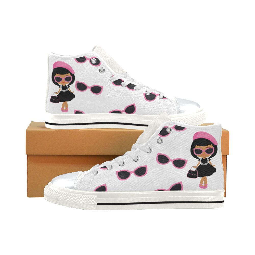 BOUGIE GIRLS  & SHADES HIGH TOP CANVAS GIRLS' SNEAKERS