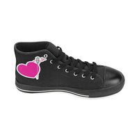 HEART AND NEEDLE HIGH TOP CANVAS GIRLS' SNEAKERS