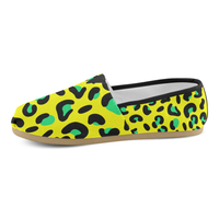 YELLOW LEOPARD CASUAL SLIP ON CANVAS SHOE (sz 4.5-14)