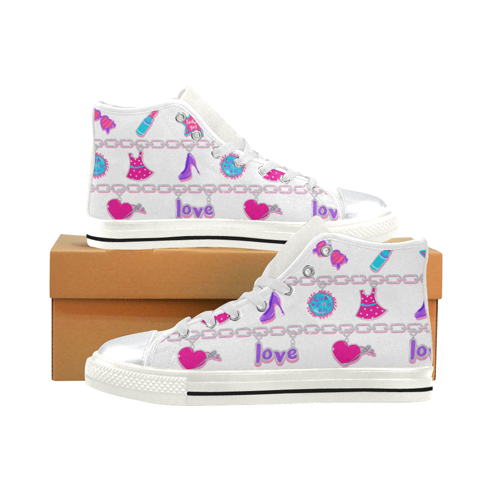 CHARMED HIGH TOP CANVAS GIRLS' SNEAKERS