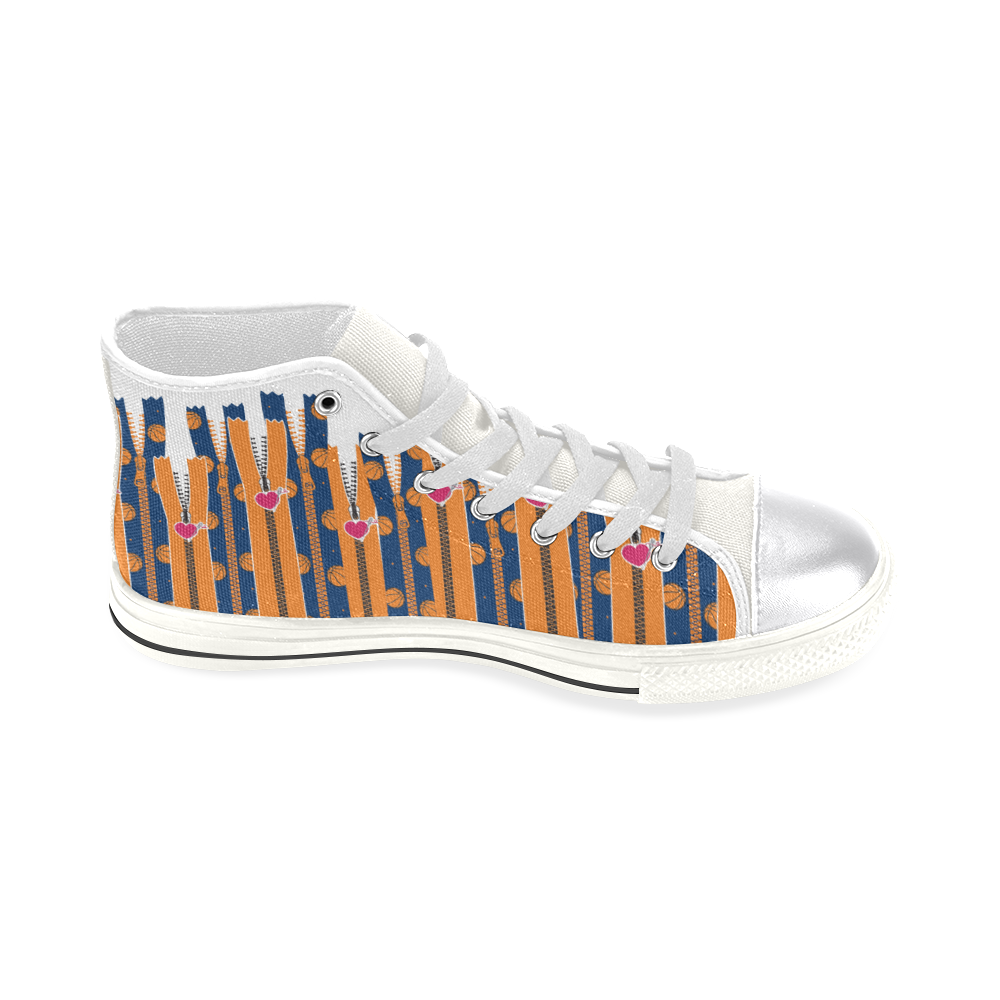 SPORTY ZIPPERS HIGH-TOP GIRLS' SNEAKERS (sz 6-12)