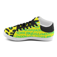 FASHION GIRL GRAFFITI MID TOP CANVAS GIRLS' SNEAKERS (sz 5-11)