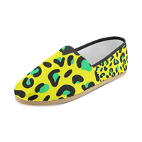 YELLOW LEOPARD CASUAL SLIP ON CANVAS SHOE (sz 4.5-14)