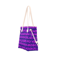 FASHION GIRL GRAFFITI NEVERFULL CANVAS TOTE BAG-PURPLE
