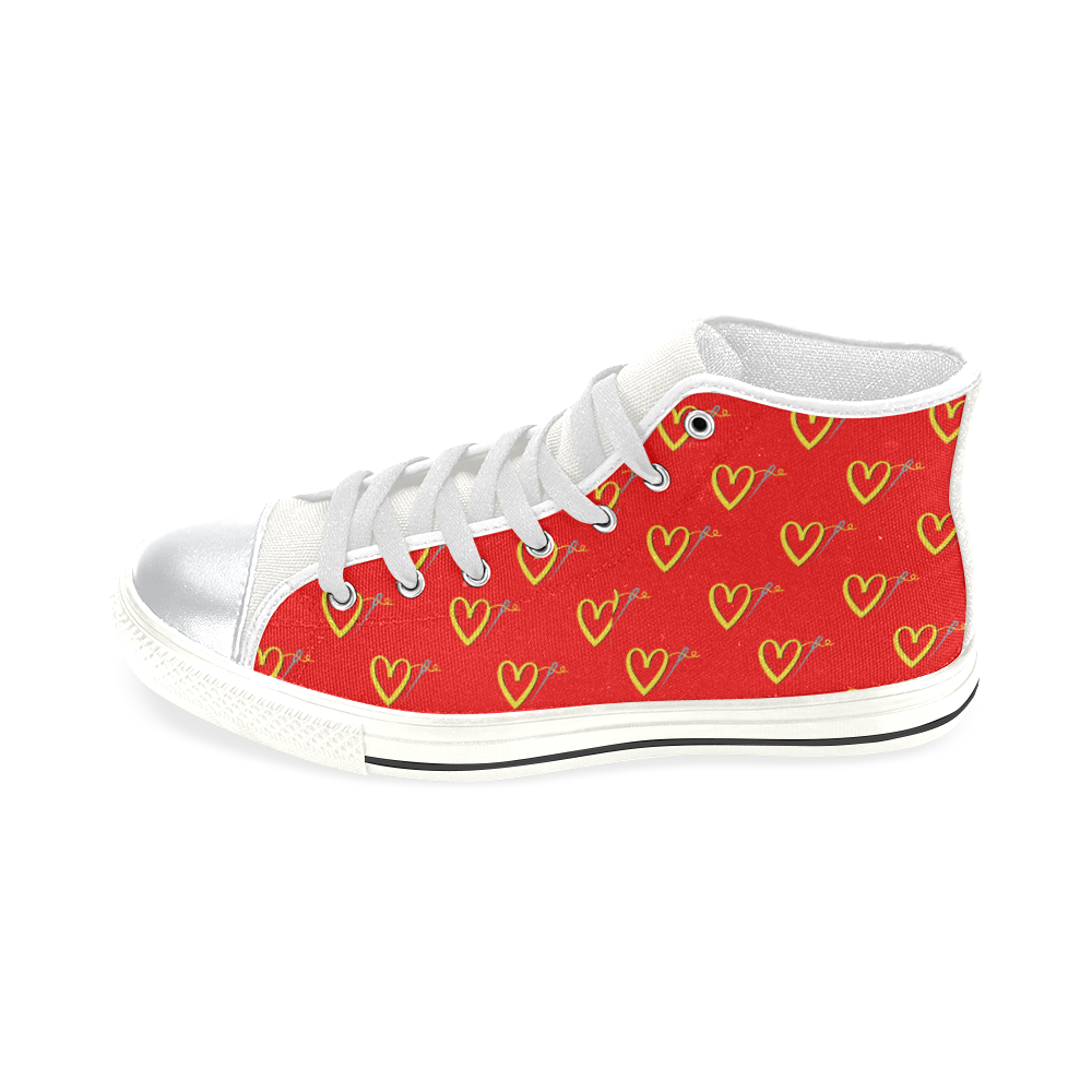 FAST FASHION HIGH TOP CANVAS GIRLS' SNEAKERS